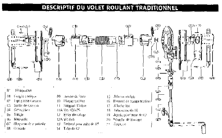 Volet roulant manuel sangle casse